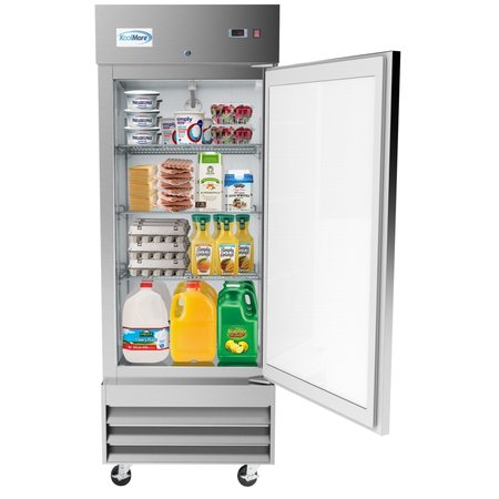 Koolmore 29" Stainless Steel Solid Door Commercial Reach-In Refrigerator Cooler  - 19 cu. ft () RIR-1D-SS-19C